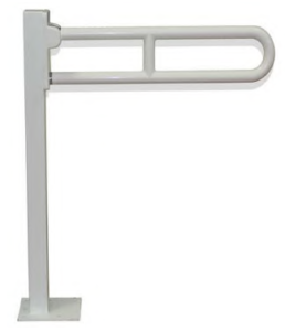 מאחז יד לנכים עם רגל - מעקה אחיזה מתרומם על עמוד למקלחת ושירותי נכים