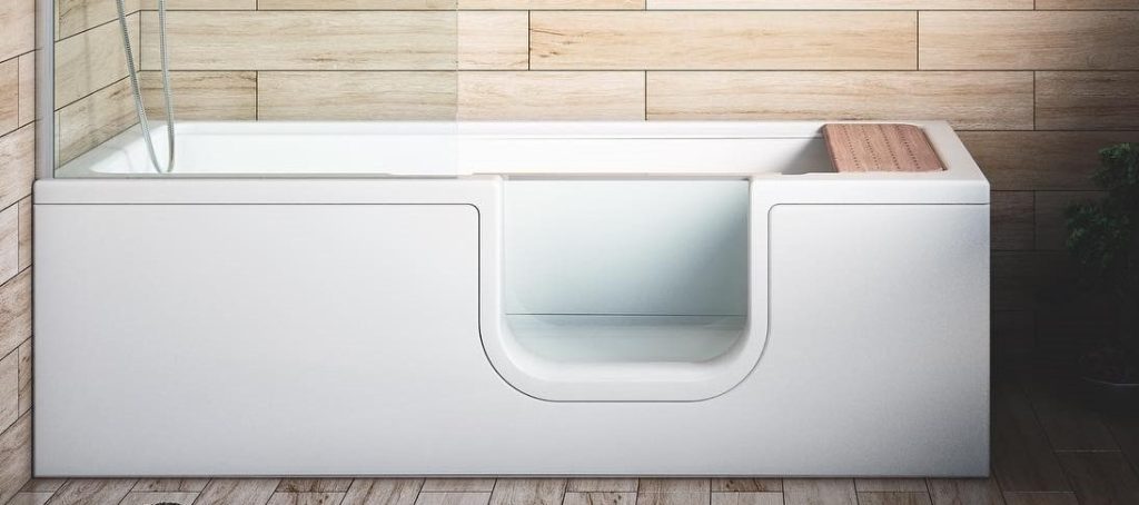 אמבטיה למבוגרים, נכים, דור שלישי - כניסה דרך דלת קדמית - ללא צורך בטיפוס מעל האמבטיה