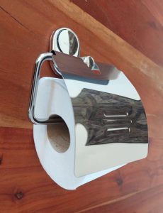 מתקן תליה לנייר טואלט עם הגנה מפני טפטוף מים על הגליל, ציפוי כרום