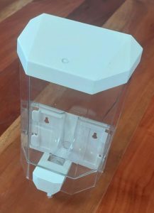 סבוניה - סבון נוזלי 1 ליטר פלסטי, שקוף + לבן