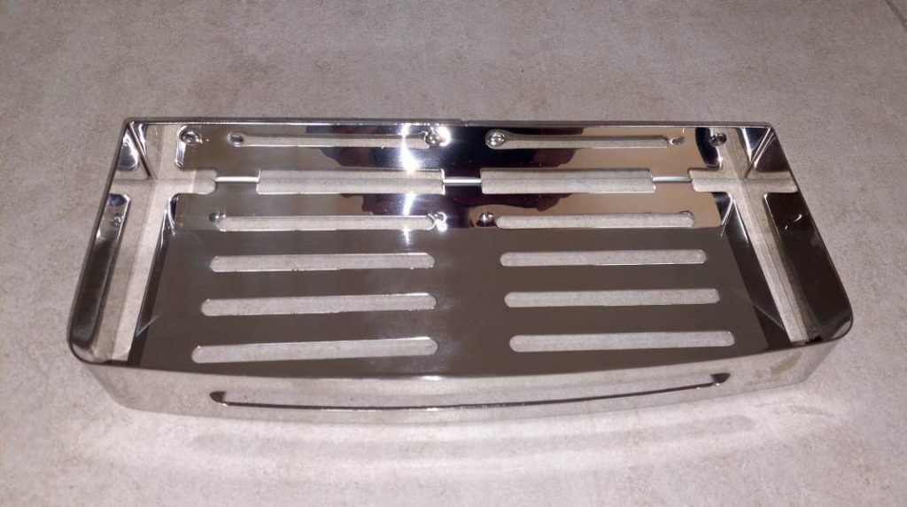 מדף כלי רחצה למקלחת או לתא משולב עשוי נירוסטה, אורך 30 ס"מ